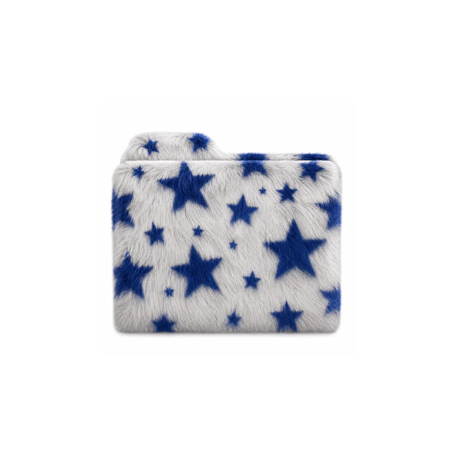 Bandit Sounds cover: fluffy folder with blue stars